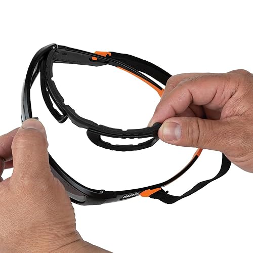 Klein Tools 60164 anteojos de seguridad, anteojos protectoras profesionales de EPP con marco completo, resistentes a los arañazos y antivaho