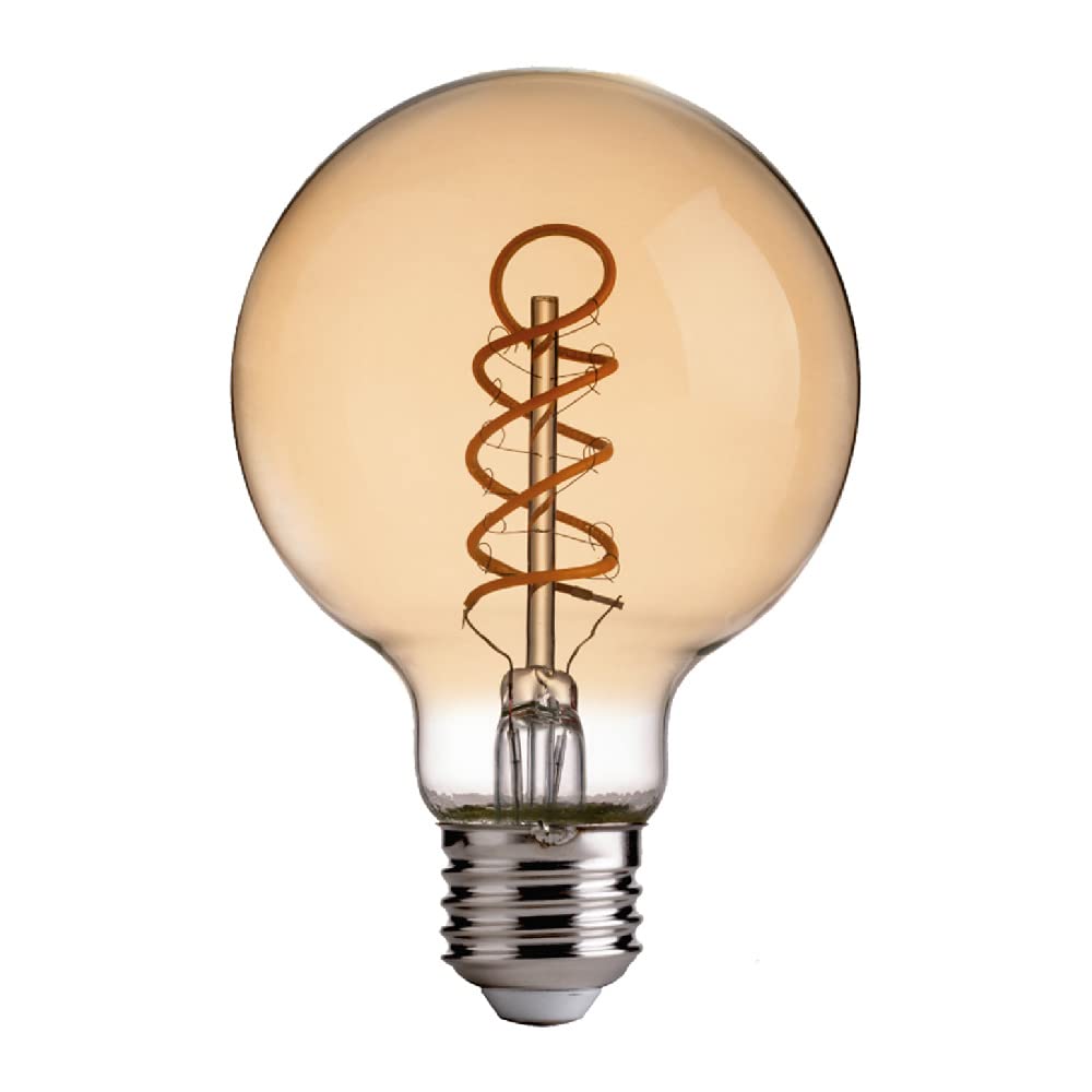 Tecnolite Connect - Foco Vintage LED Inteligente G25 WiFi 5.5W - Luz Blanca Dinámica, Atenuable, Bombilla Edison Compatible con Alexa, Google Assistant, Atajos de Siri y App móvil