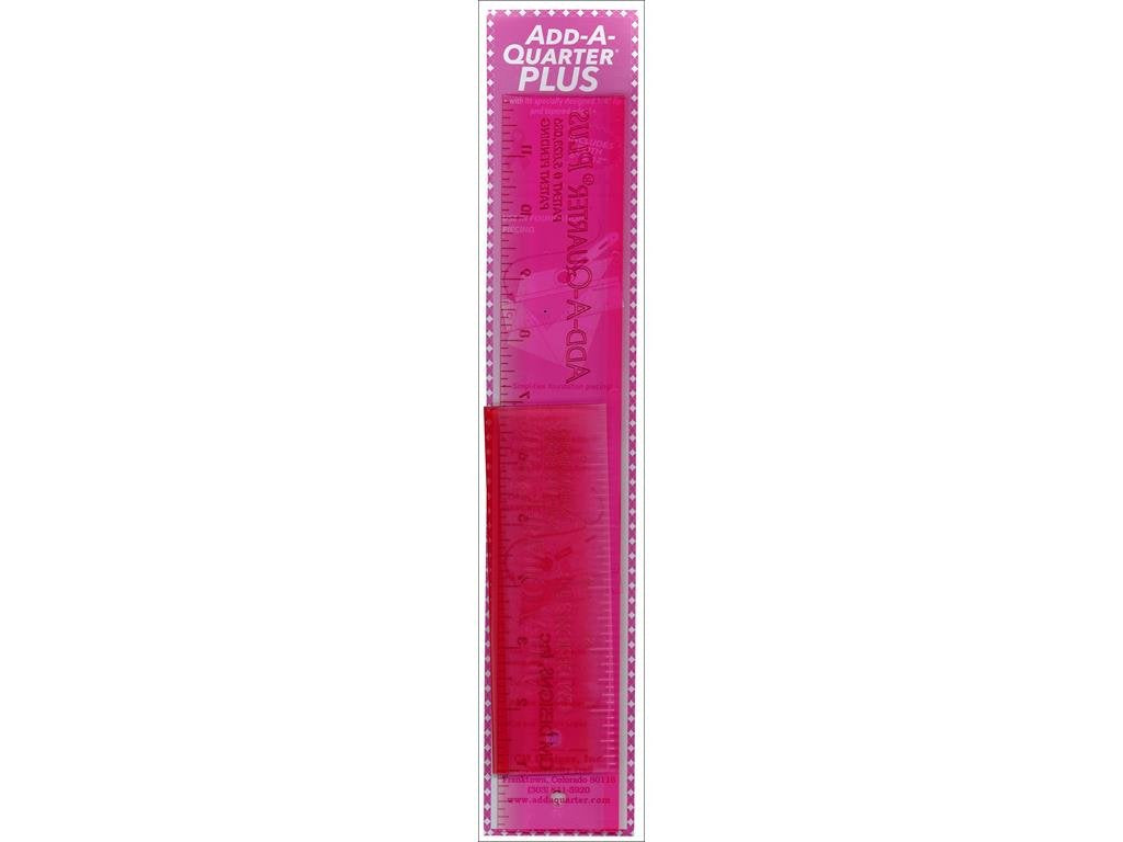 CM Designs CMD80012 Ruler 6"&12" Add-A-Quarter Plus Pink Ruler 6"&12" Add-A-Qurtrpluspk