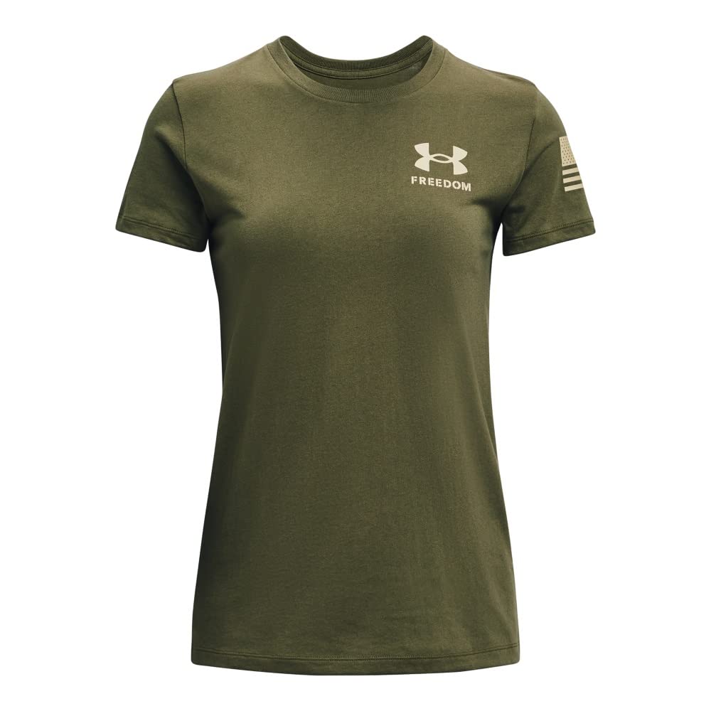 Under Armour Nueva Camiseta con Bandera de la Libertad Camisa Mujer