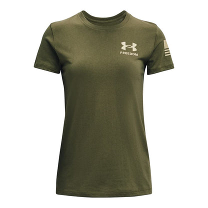 Under Armour Nueva Camiseta con Bandera de la Libertad Camisa Mujer