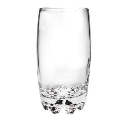 Trilogy | Juego de 6 Vasos Highball de Vidrio Italiano Transparente, Colección Galattico Long Drink para Agua, Cerveza y Cocteleria, Transparente, 415 mililitros