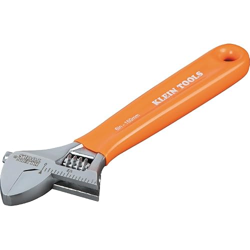 Klein Tools D5074 Juego de llaves ajustables, capacidad adicional, 6 pulgadas, 8 pulgadas, 10 pulgadas, 12 pulgadas, acero de aleación forjada, métrico y SAE, 4 piezas