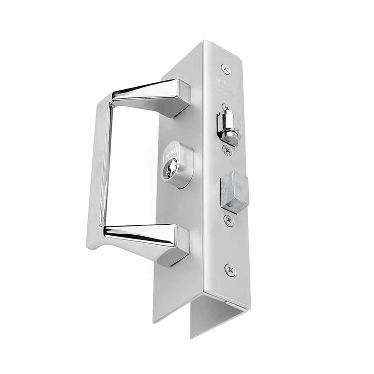 Phillips Cerradura Modelo 525 Con Doble Cilindro Para Puerta De Aluminio Plata