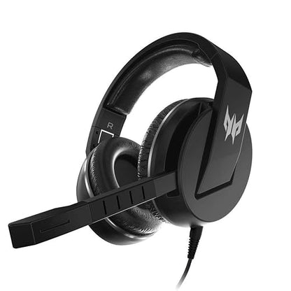 acer Predator Galea 311, tecnología de Audio TrueHarmony, Diseño de Diadema Plegable para Videojuego, Bocinas de 50 mm con almhoadillas de Espuma Suave y micrófono omnidireccional