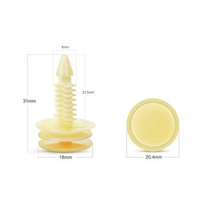 GOOACC Clips de Protección contra Salpicaduras GRC-70, 35 Piezas para Motor/Parachoques/Guardabarros, Blanco