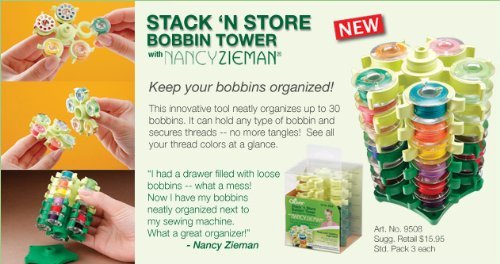 Clover 9508 Stack 'N Store Bobbin Tower with Nancy Zieman
