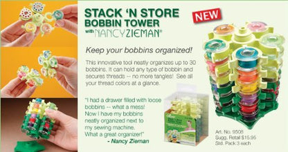 Clover 9508 Stack 'N Store Bobbin Tower with Nancy Zieman