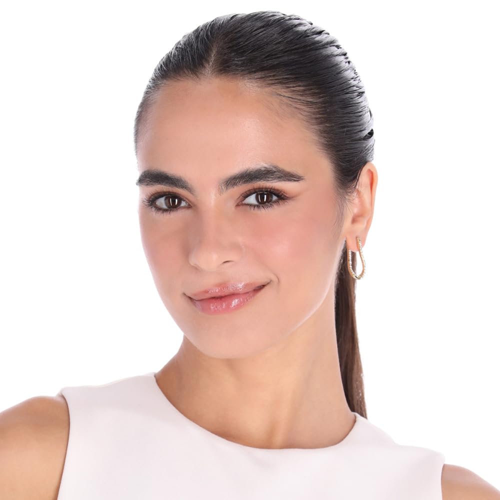 Anne Klein Aretes Dorado Asimétrico para Mujer | Pequeño, asimétricos, metal con baño dorado, broquel, 1 par