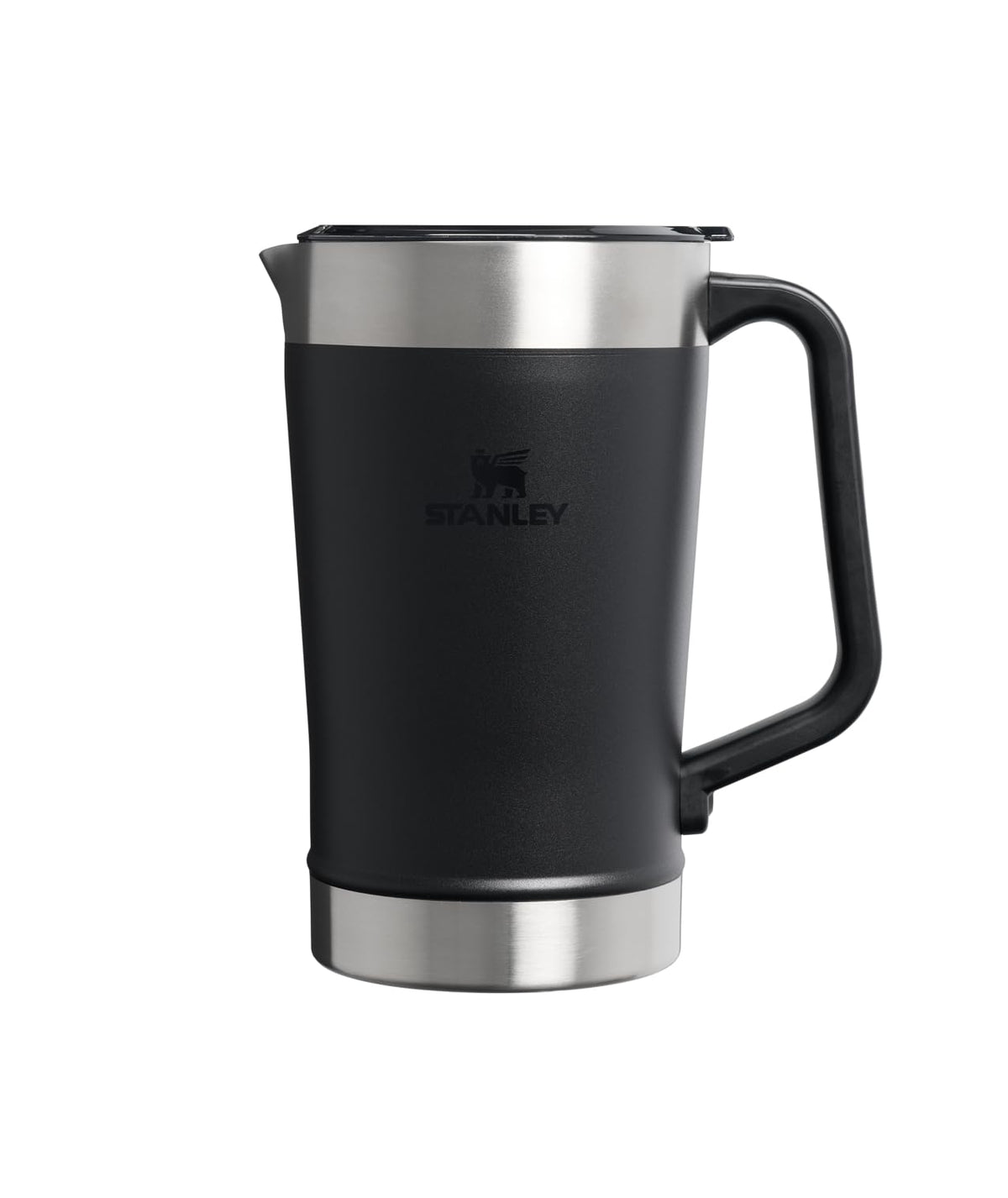 Stanley Stay-Chill Jarra de 64 onzas | Jarra de agua fría, cerveza y bebida con tapa, contenedor de bebidas duradero de gran capacidad con asa, acero inoxidable aislado, sin BPA, negro 2.0