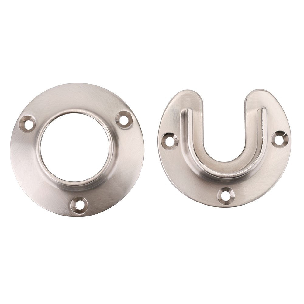 Knape & Vogt John Sterling Heavy Duty clóset Pole sockets, Níquel Cepillado, 1