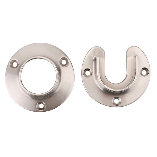 Knape & Vogt John Sterling Heavy Duty clóset Pole sockets, Níquel Cepillado, 1