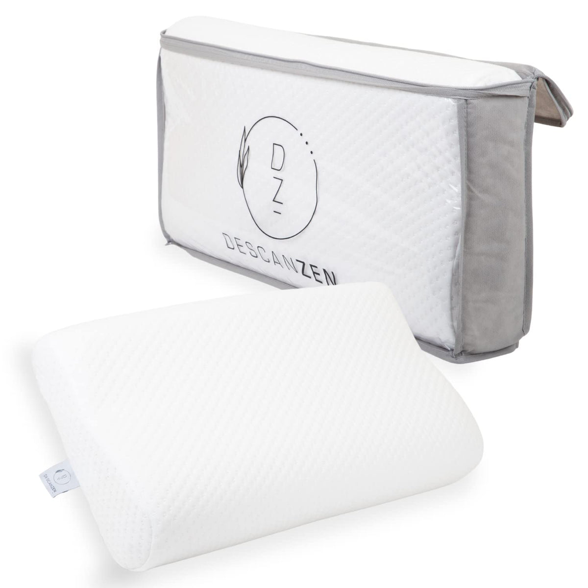 DescanZen | Almohada Ayu Ergonómica Suave - Memory Foam - Hipoalergénica y Antibacterial - Confort y Comodidad - Ortopédica