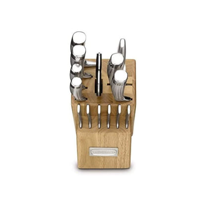 Cuisinart c99ss-15p 15 piezas Juego de cuchillas de acero inoxidable con bloque de madera, color plateado
