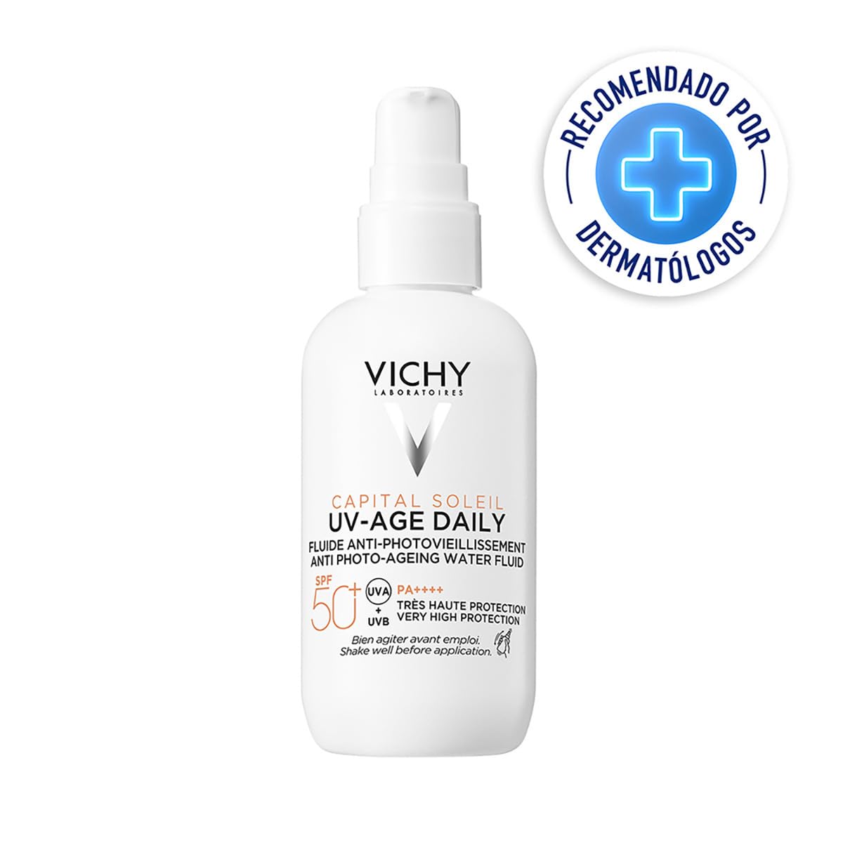 Vichy Capital Soleil UV-Age Daily FPS50+ Protector Solar Facial Uso Diario, 80 ml