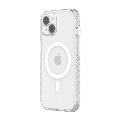 Incipio Grip Funda con MagSafe Compatible con iPhone 13/14, Protección Caídas 4.2m, Bisel Elevado, Protección Antimicrobiana - Transparente