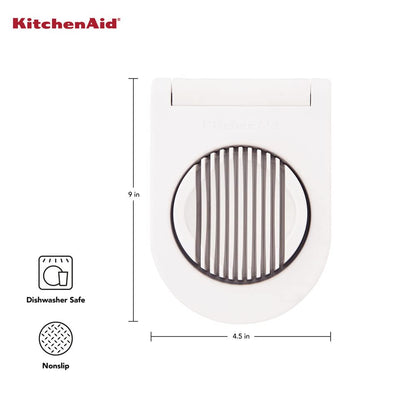 KitchenAid - Cortador de huevos clásico con alambres de acero inoxidable, 9 pulgadas, color blanco
