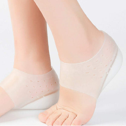 Milisten Plantillas de Aumento de Altura Almohadillas de Silicona para El Talón Almohadillas de Gel de Elevación para El Talón Almohadillas para El Talón para Mujeres Hombres (3 Cm)