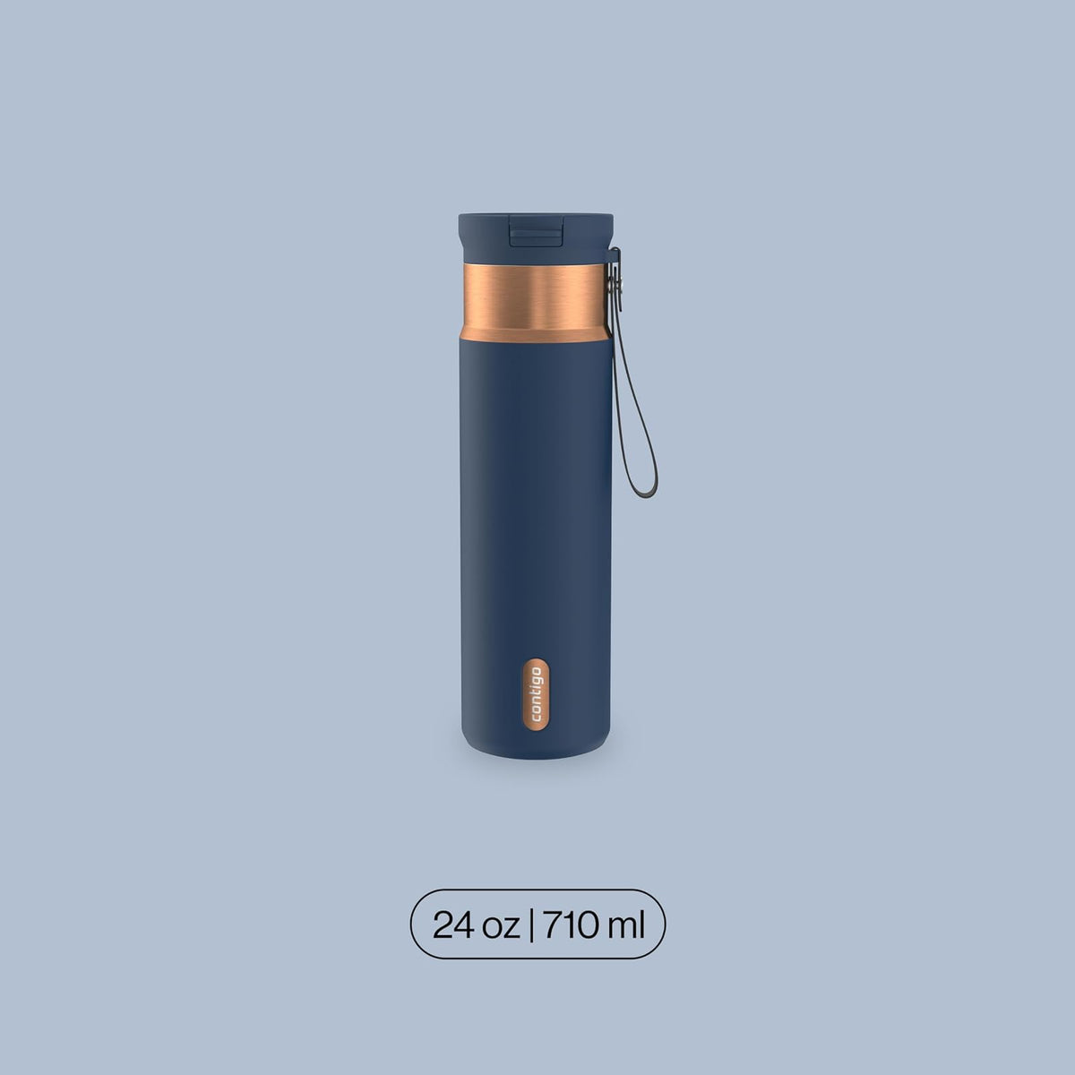 Contigo SnapSeal™ 710 ml Botella Térmica de Acero Inoxidable a Prueba de Fugas, con Correa para Transportar