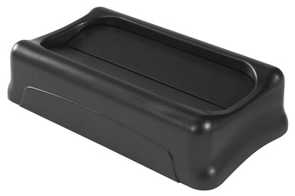 Rubbermaid Commercial Slim Jim Tapa Abatible para Contenedor, Gris - Negro - - Parte superior abatible