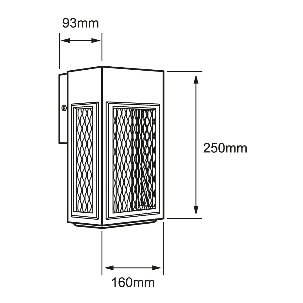 Tecnolite Lámpara de Pared Arbotante LED Exterior, 8 W, Luz Suave Cálida, IRC 90, IP44, No atenuable, LED integrado