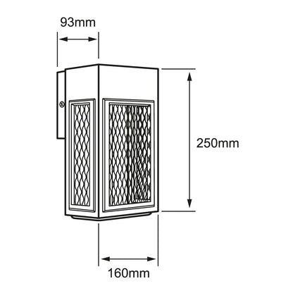 Tecnolite Lámpara de Pared Arbotante LED Exterior, 8 W, Luz Suave Cálida, IRC 90, IP44, No atenuable, LED integrado