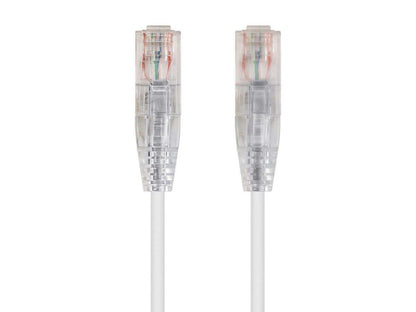 Monoprice Cable Ethernet Cat6 SlimRun 0.9 m (3 pies), Morado - 14ft - Blanco