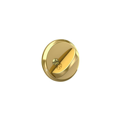 Schlage B81 Cerrojo Decorativo de una Cara Negro Mate - Bright Brass - 1 cara