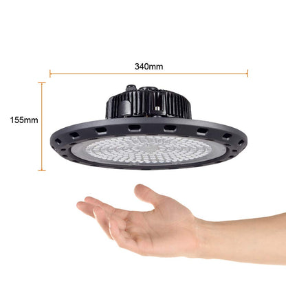 Tecnolite - Lámpara Colgante LED, Luz Colgante de Techo, Color Negro, Luz de Día 6 500 k, 150 W, 100 - 277 V