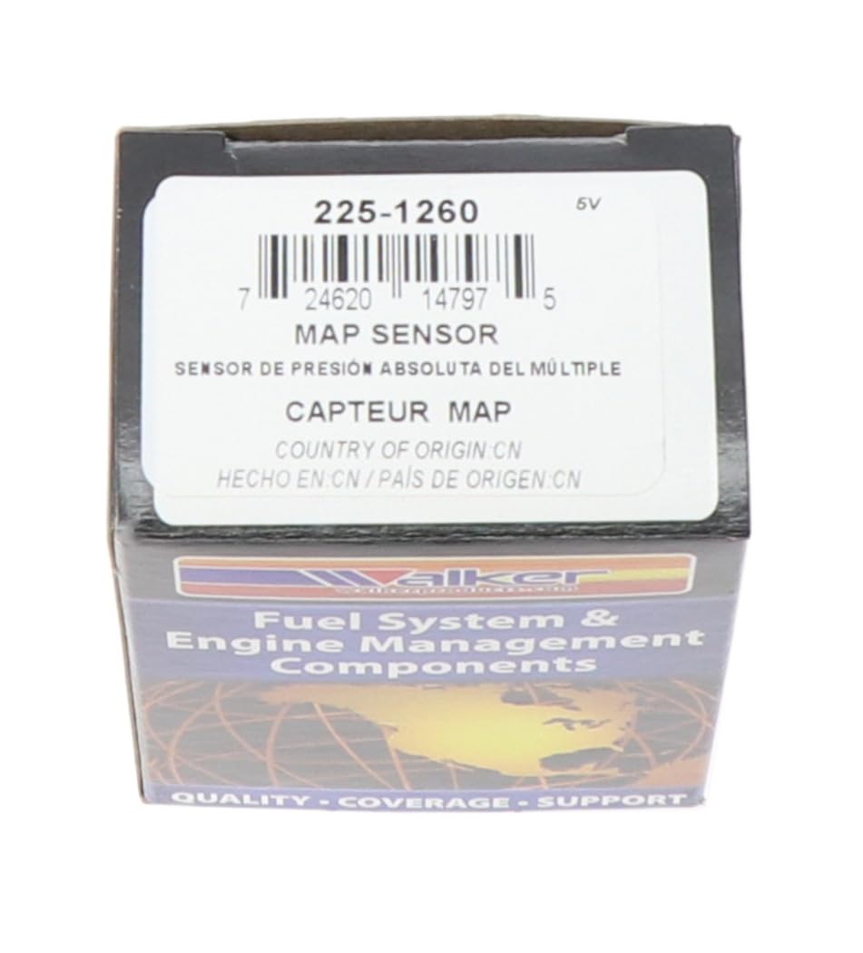 Walker Products Sensor MAP 225-1260 (Presión Absoluta del Colector) | Sustituye a 37830PNC003 PS10207 AS430 MP160 227149 5S6228 EC1912 MA0199 SU7739 1982001 SU10571 198-2001 DAP-0106. V6-7 V6-2