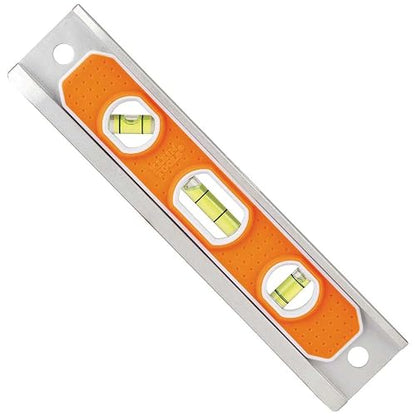 KLEIN TOOLS 935R | Nivel Torpedo Magnético 9" | Aluminio | Alta Visibilidad | Nivel magnético para mediciones precisas en conduit y tuberías; su imán firme y ventanas visibles facilitan cada ajuste.