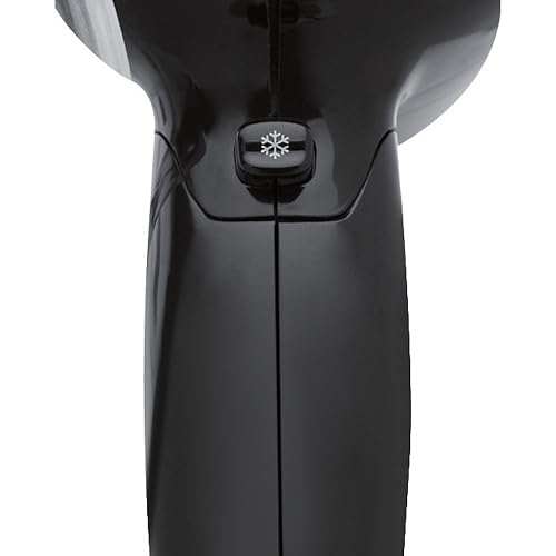Revlon Secadora de Viaje Compacta Plegable con Tecnología Iónica, Mango Plegable, 2 Temperaturas, 2 Velocidades, Voltaje Doble, Negro