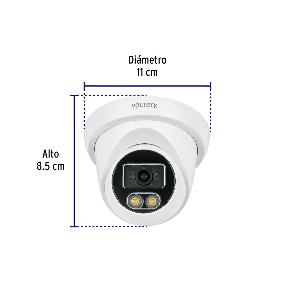 Volteck CTV-21A, Cámara Tipo Domo 2MP Lente 3.6mm Protección contra Polvo y Agua