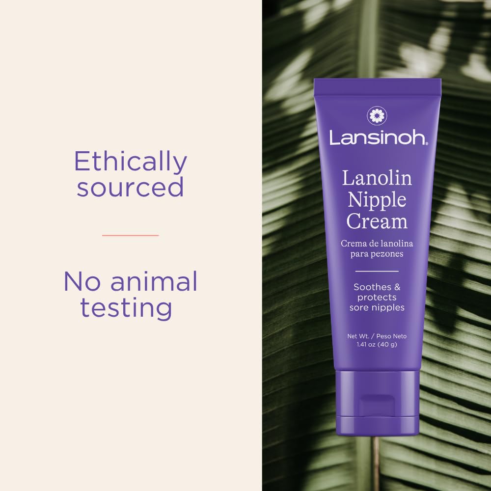 Lansinoh Crema Lanolina HPA para el Pezón, 40 ml, 100% Natural, Calma y Protege Pezones Agrietados y con Dolor, Multicolor