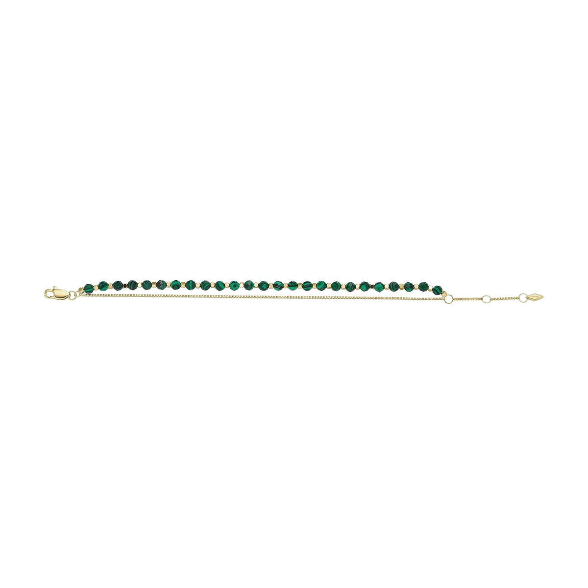 Fossil - Pulsera de acero inoxidable en tono dorado para mujer