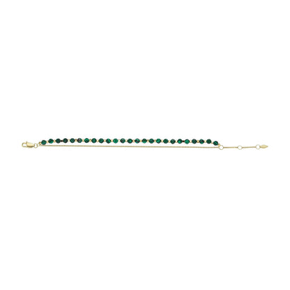 Fossil - Pulsera de acero inoxidable en tono dorado para mujer