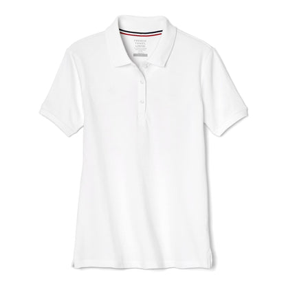 French Toast polo de piqué de manga corta para mujer - M - Blanco