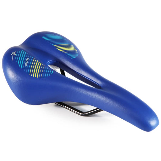 Benotto Asiento de Bicicleta Elite PERSEO | Ruta y Montaña | Memory Foam | Sin Broche | 273x144 mm | Color Azul Noche | Súper Cómodo