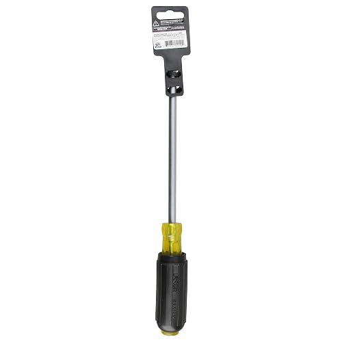 Urrea 9408 Destornillador con mango cushion grip, punta plana barra redonda 3/8" x 8"