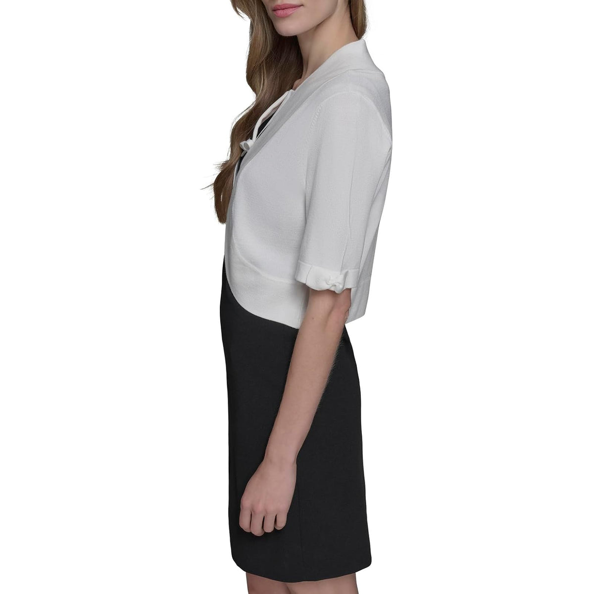 Karl Lagerfeld Cropped Short Sleeve Shrug Vestido Informal Mujer
