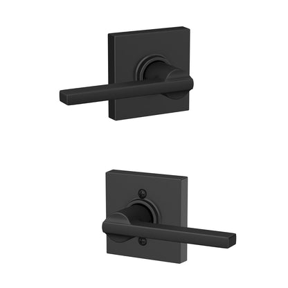Schlage Latitude Manija para Puerta, Varios Acabados y Funciones - Mate negro - Passage - Collins