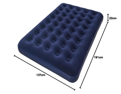 Bestway 67002 Colchon Inflable Adulto 1.91x1.37x.22cm Individual, Azul Marino