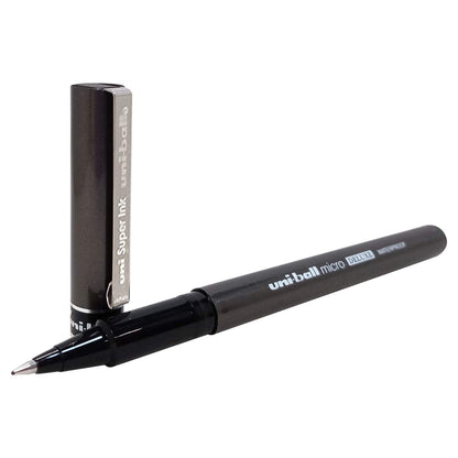 Uni-Ball Bolígrafo Antifraude Deluxe Roller Punto Ultrafino .5mm, 6 Piezas Color Negro 305.Ub155Ne
