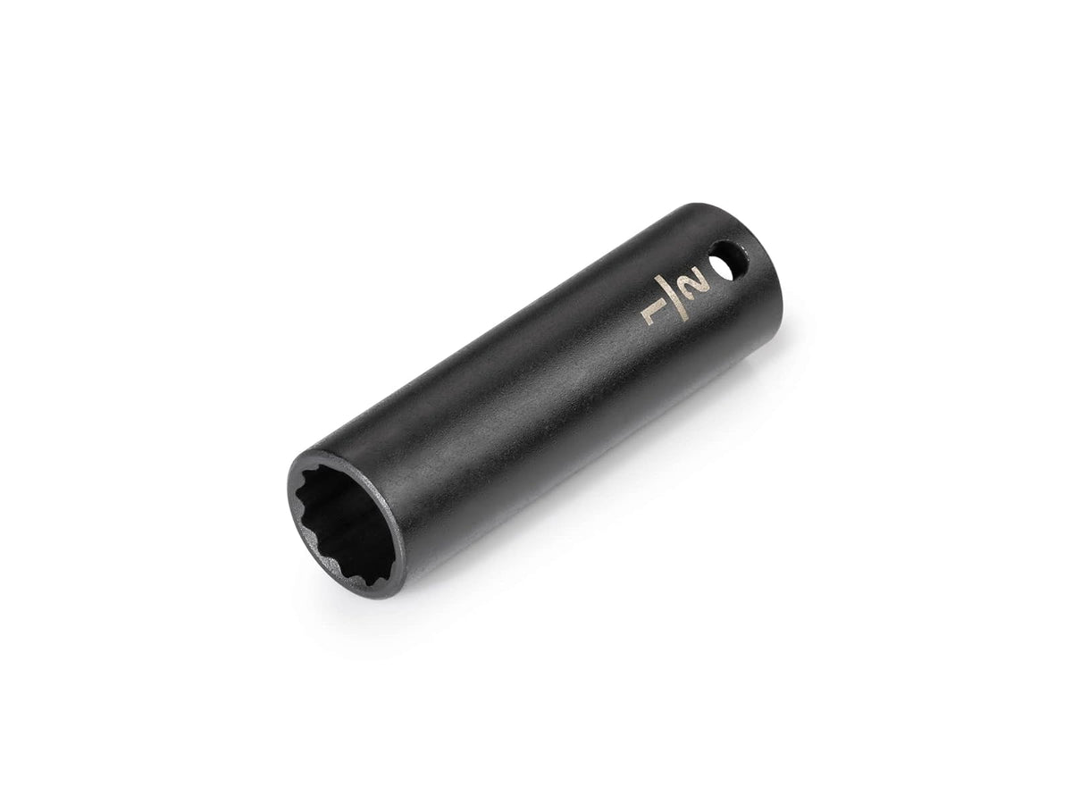 TEKTON SID13213 - Llave de impacto de 12 puntos de profundidad de 3/8 pulgadas x 1/2 pulgadas de profundidad