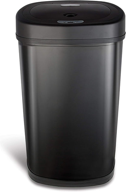 Ninestars DZT-50-9BK Stainless Steel Motion Sensor Gallon Trash Can, 3.2 Ltrs/50 Gallons, Black