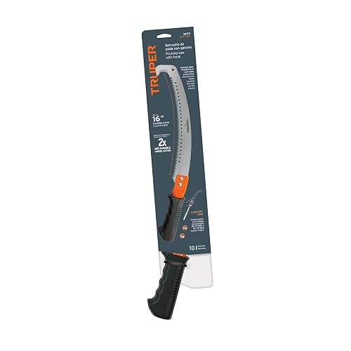 Truper STP-16X, Serrucho de poda 16", con gancho, 5 DPP