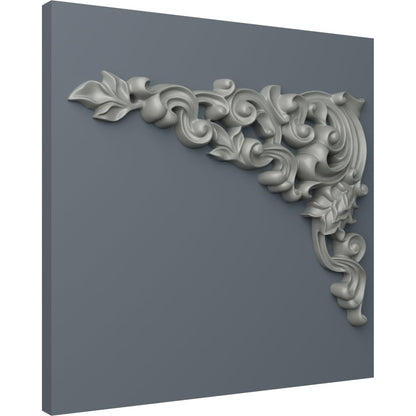 Ekena Millwork ONL12X16KI-L 11 3/4" W por 15 3/4" H por 1 3/8" P Kinsley Onlay, Izquierdo, Blanco