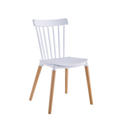 Midtown Concept Set de 4 Sillas de Comedor Estilo Eames, Patas de Madera - White