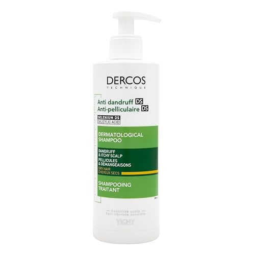 Vichy Dercos Shampoo Dermatológico Anti-Caspa Cabello Normal a Graso 390ml | Elimina 100% de Caspa Visible y su Reaparición, Reduce Comezón desde 1er Uso, con Ácido Salicílico y Selenio DS