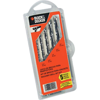 Rotomartillo 1/2 550W 0-2800Rpm 0-45000Gpm B+D Hd555 + BLACK+DECKER Juego de Brocas P/Concreto 5 Piezas BD0090CS